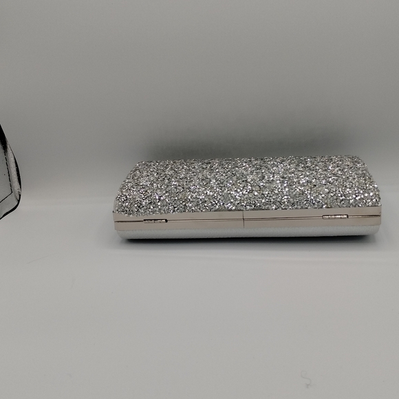 Women's gray glitter clutch bags - Picture 9 of 12